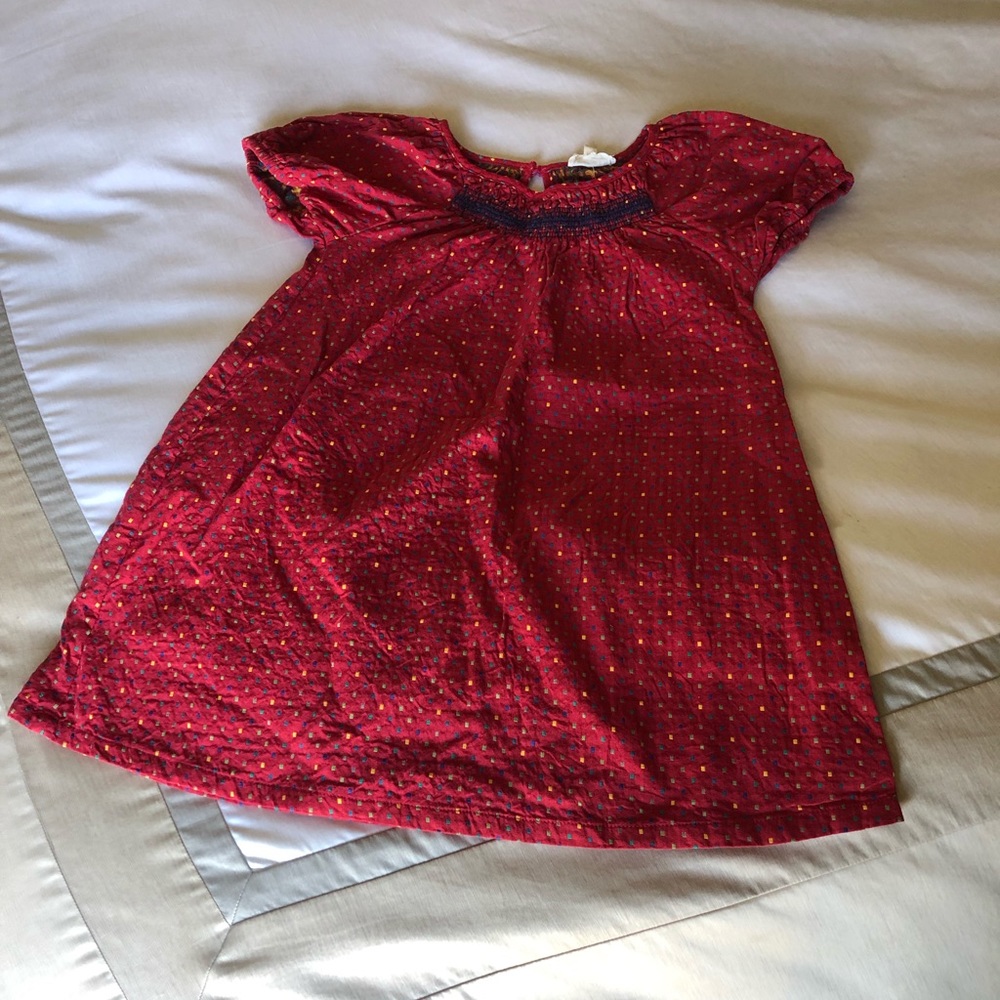 Red Girls' Peasant Top Size 7/8 Washed, not worn